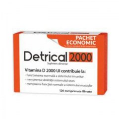 Detrical Vitamina D3 2000 UI, 120 comprimate, Zdrovit